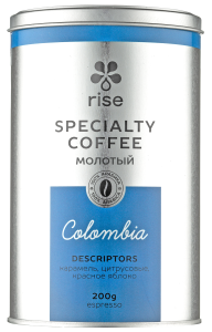 Rise кофе Colombia Excelso, банка 200 гр