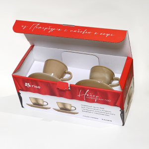 Набор 2 кофейные пары RISE 70 мл золотисто-коричневые