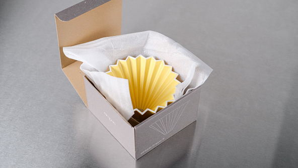 Воронка керамическая ORIGAMI размер М, цвет желтый