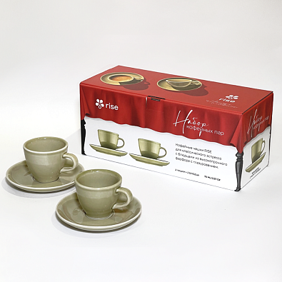 Набор 2 кофейные пары RISE 70 мл фисташковые