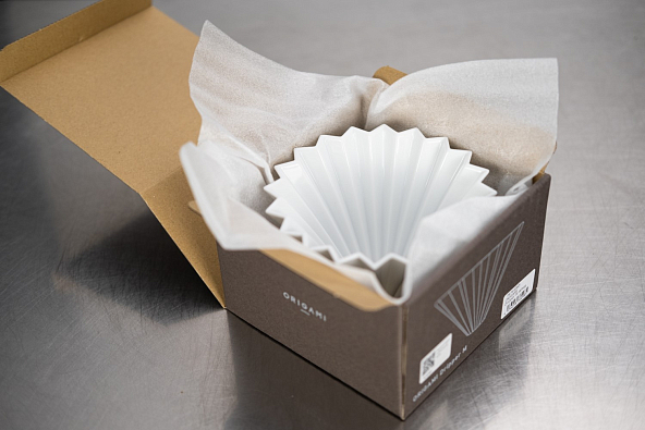 Воронка керамическая ORIGAMI размер М, цвет белый