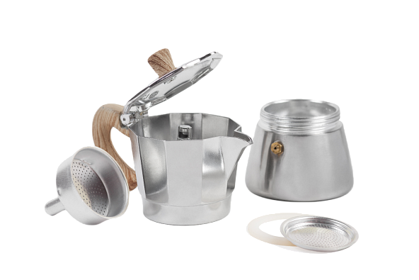 Гейзерная кофеварка Gnali&Zani VENEZIA металлик на 3п, для индукции