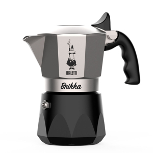 Гейзерная кофеварка Bialetti Brikka, 2 чашки, черная