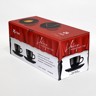 Набор 2 кофейные пары RISE 70 мл черные