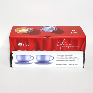 Набор 2 кофейные пары RISE 320 мл васильковые