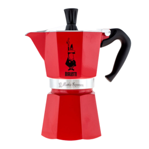 Гейзерная кофеварка Bialetti Moka Express, 6 чашек, красная