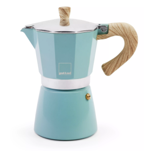 Гейзерная кофеварка Gnali&Zani VENEZIA голубой на 6п, для индукции