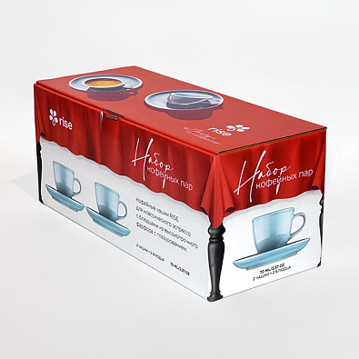 Набор 2 кофейные пары RISE 70 мл голубые