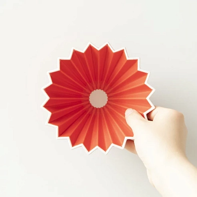 Воронка керамическая ORIGAMI размер М, цвет красный