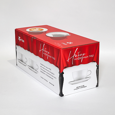 Набор 2 кофейные пары RISE 210 мл белые