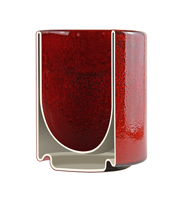 Чашка RISE SUN, red 350мл