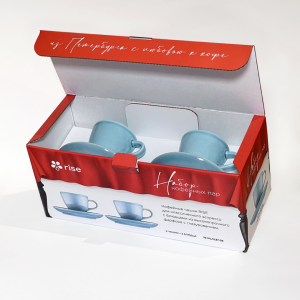 Набор 2 кофейные пары RISE 70 мл голубые