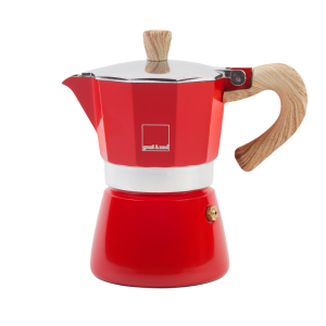 Гейзерная кофеварка Gnali&Zani VENEZIA красная на 3п, для индукции
