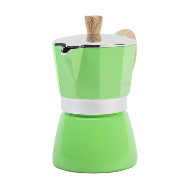 Гейзерная кофеварка Gnali&Zani VENEZIA ярко-зеленый на 3п, для индукции